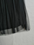 Midi falda plisada negra
